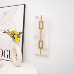 Applique murale moderne Haraldur en Albâtre Laiton et blanc