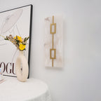 Applique murale moderne Haraldur en Albâtre Laiton et blanc