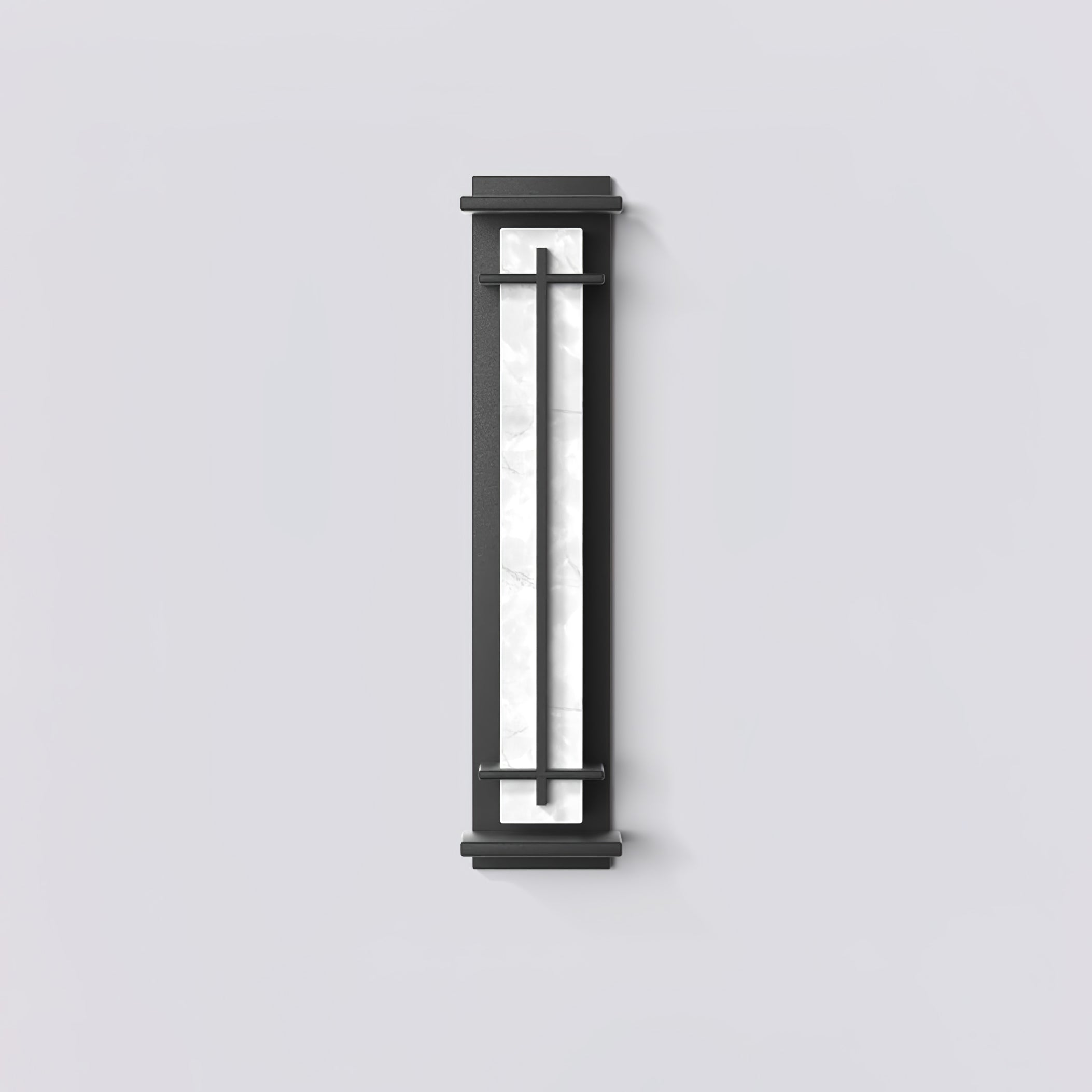 Applique murale moderne Cale en Albâtre Dépoli noir et blanc