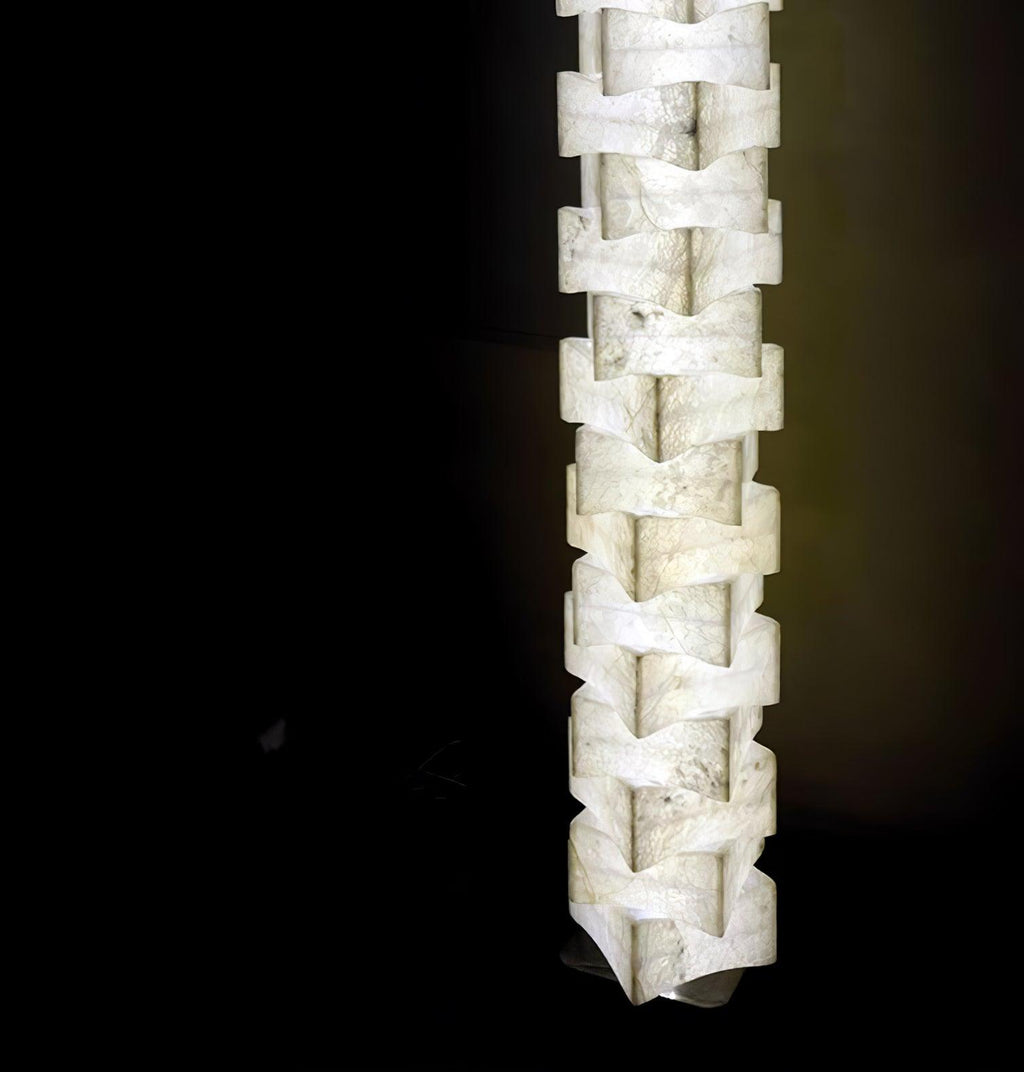 Lampadaire moderne Roland en Albâtre