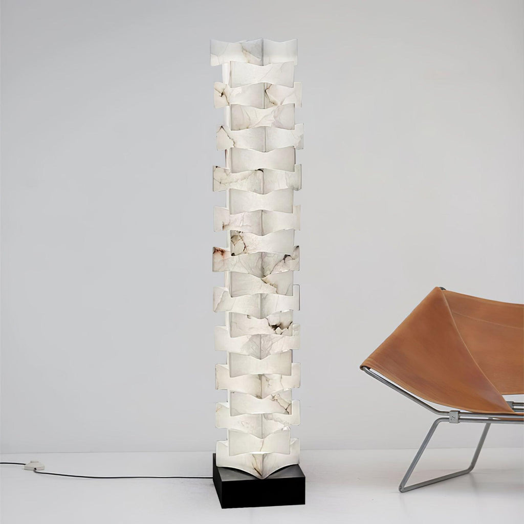 Lampadaire moderne Roland en Albâtre