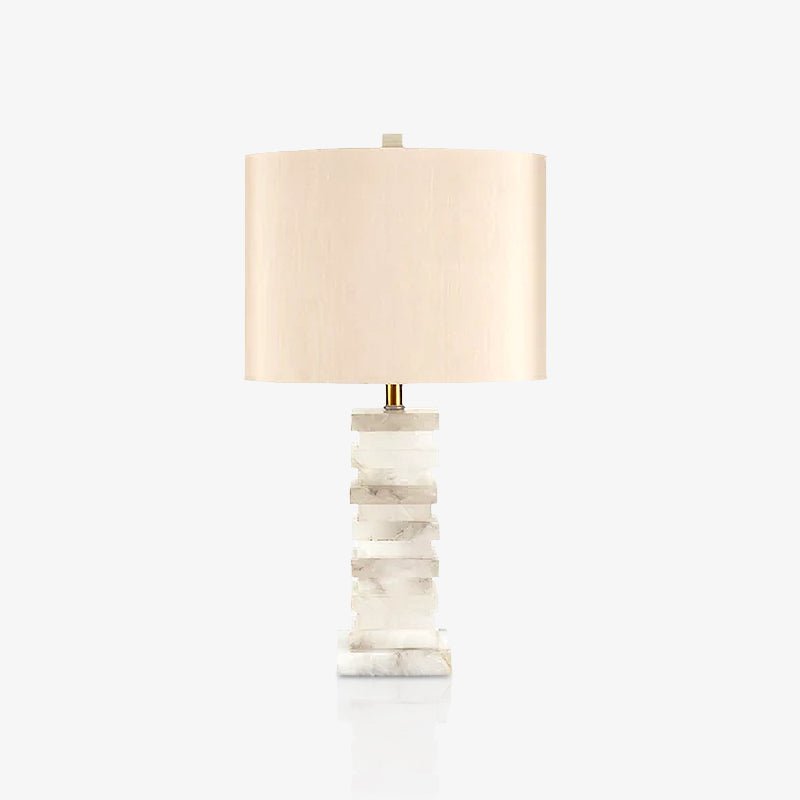 Lampe à poser moderne Roland en Albâtre Blanc