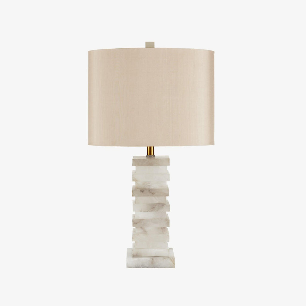 Lampe à poser moderne Roland en Albâtre Blanc