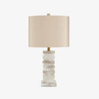 Lampe à poser moderne Roland en Albâtre Blanc