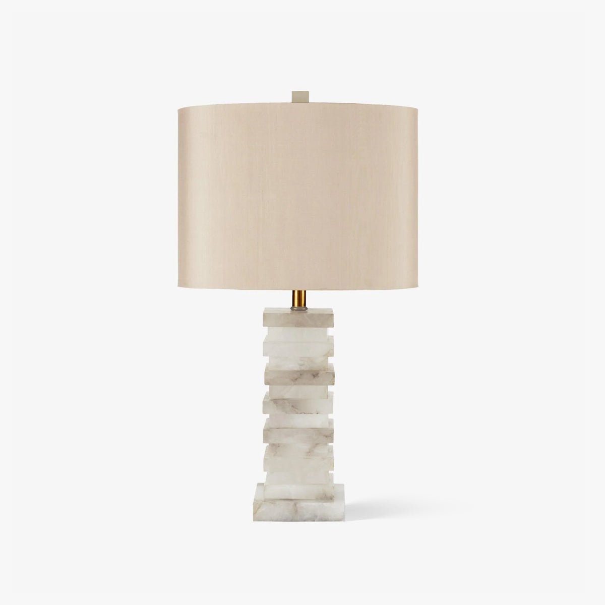 Lampe à poser moderne Roland en Albâtre Blanc