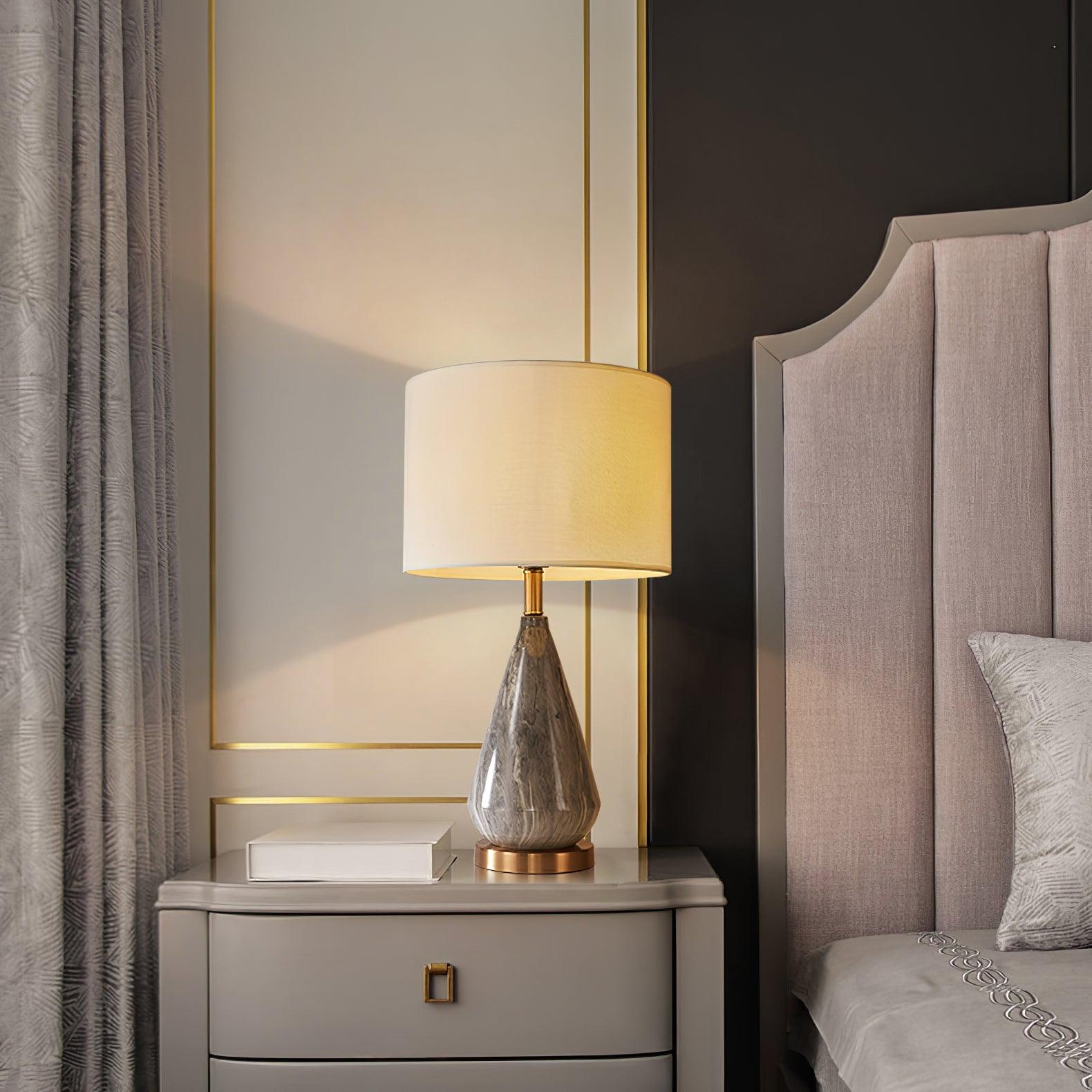 Lampe à poser moderne Thoralf en Marbre Noir