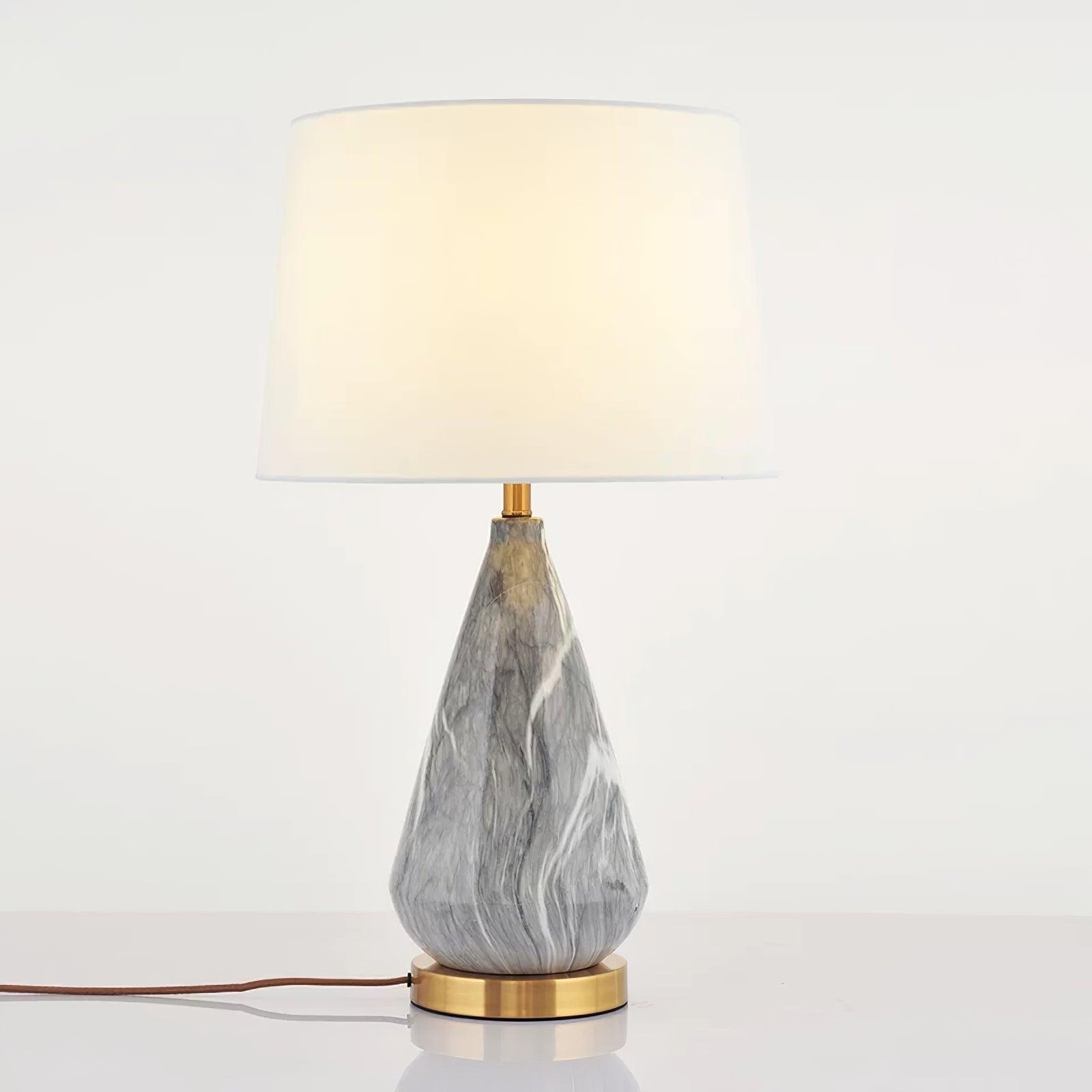 Lampe à poser moderne Thoralf en Marbre Blanc