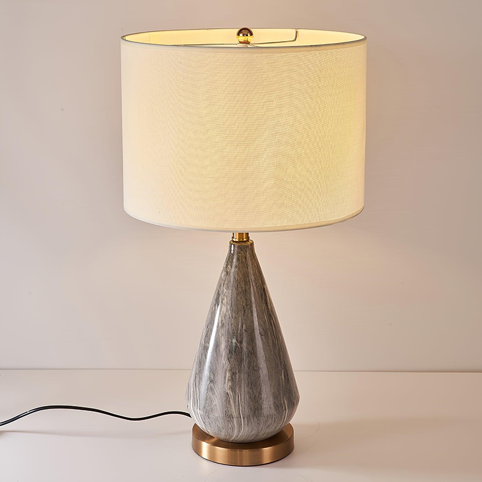 Lampe à poser moderne Thoralf en Marbre Blanc