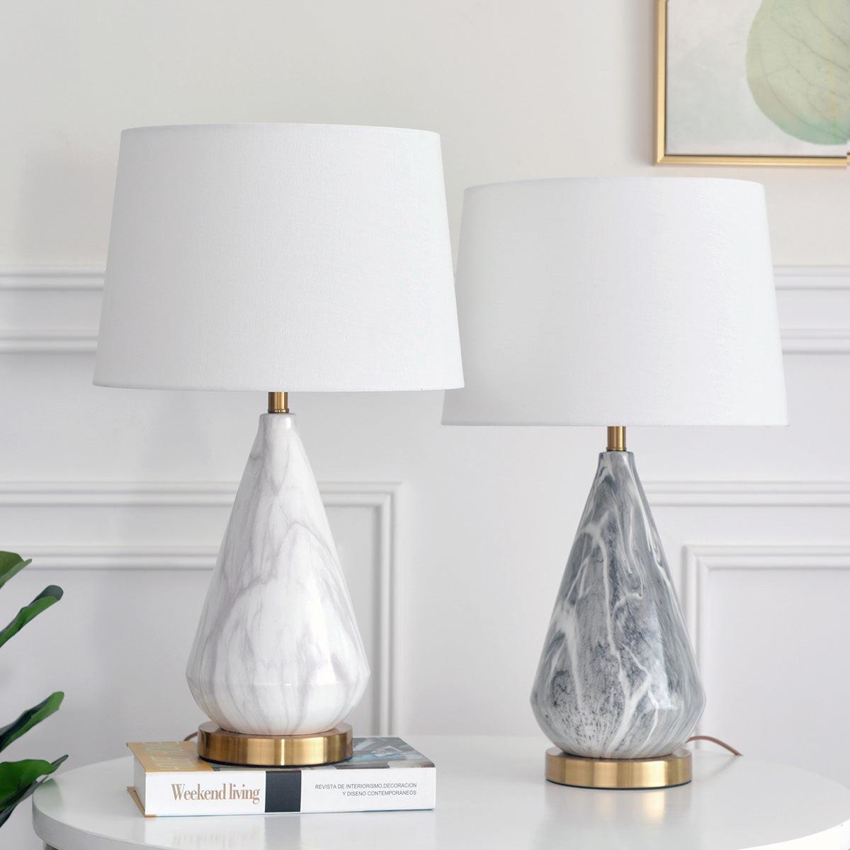 Lampe à poser moderne Thoralf en Marbre Noir