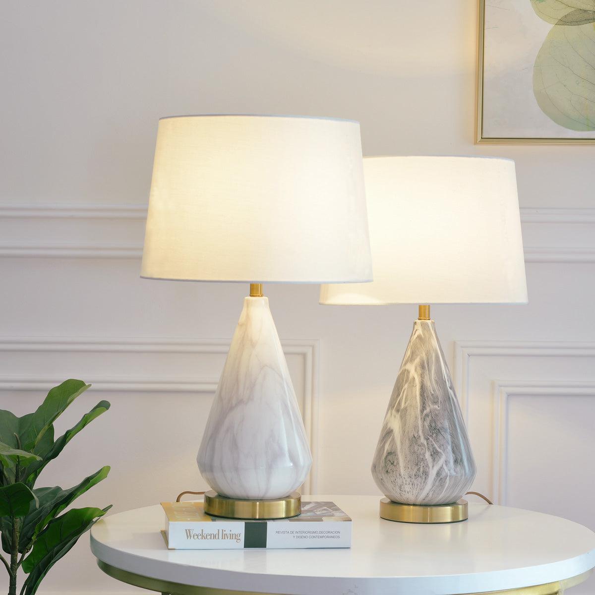 Lampe à poser moderne Thoralf en Marbre Noir