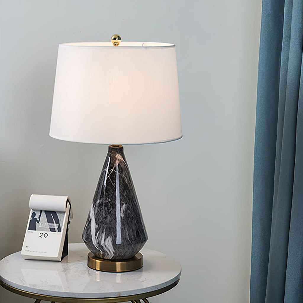 Lampe à poser moderne Thoralf en Marbre Noir
