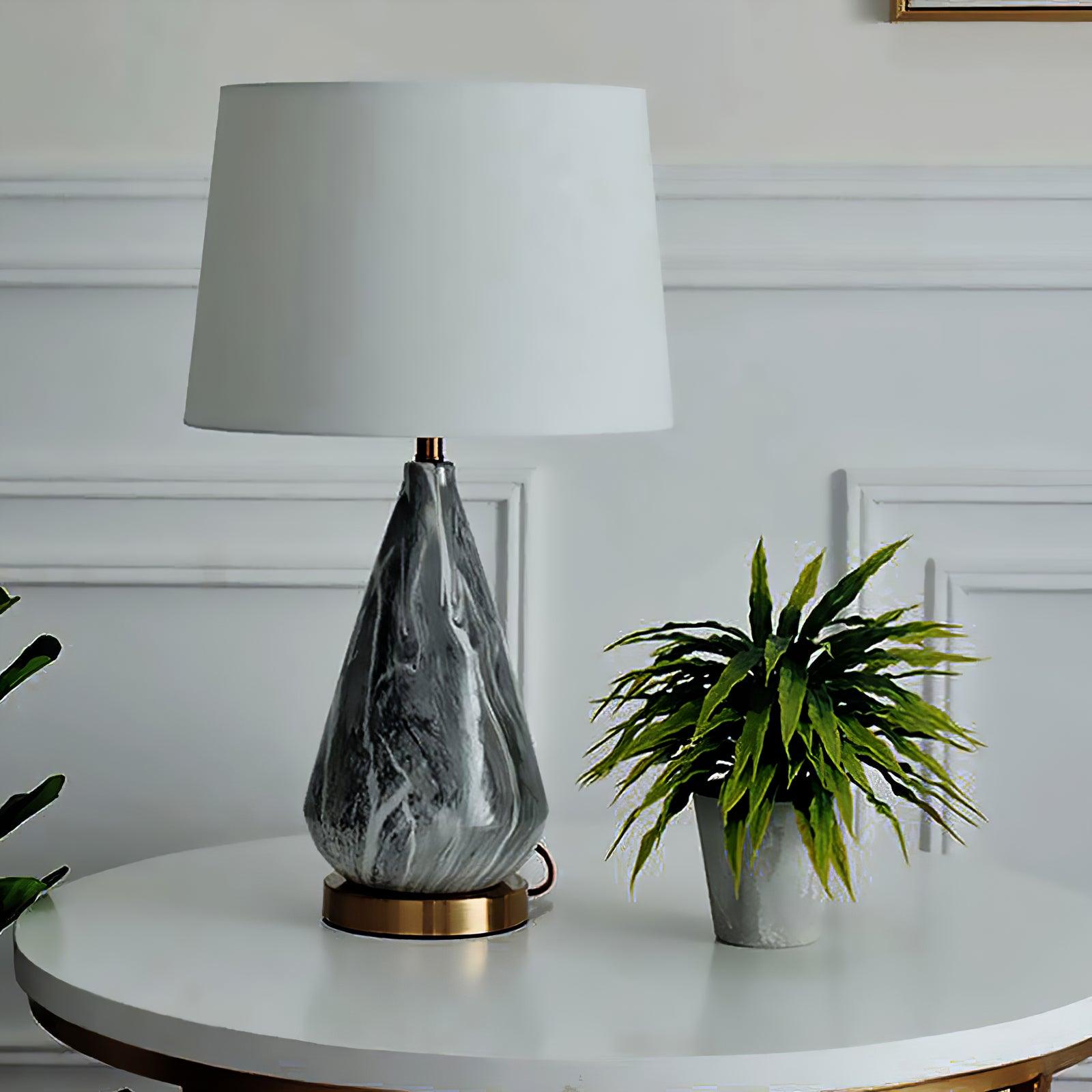 Lampe à poser moderne Thoralf en Marbre Noir