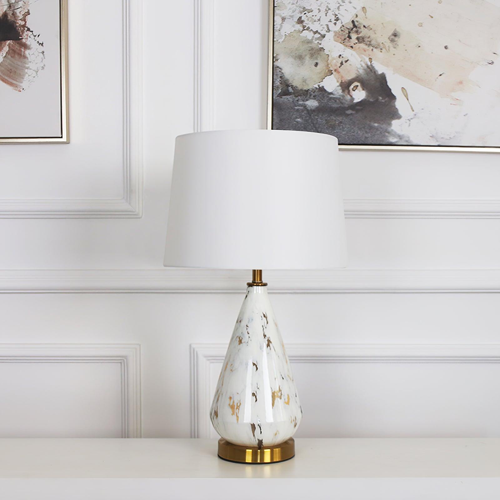 Lampe à poser moderne Thoralf en Marbre Noir