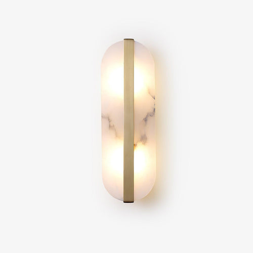 Applique murale moderne Noir en Albâtre Laiton et blanc