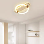Plafonnier moderne Jeppe en pierre Travertin jaune et blanc