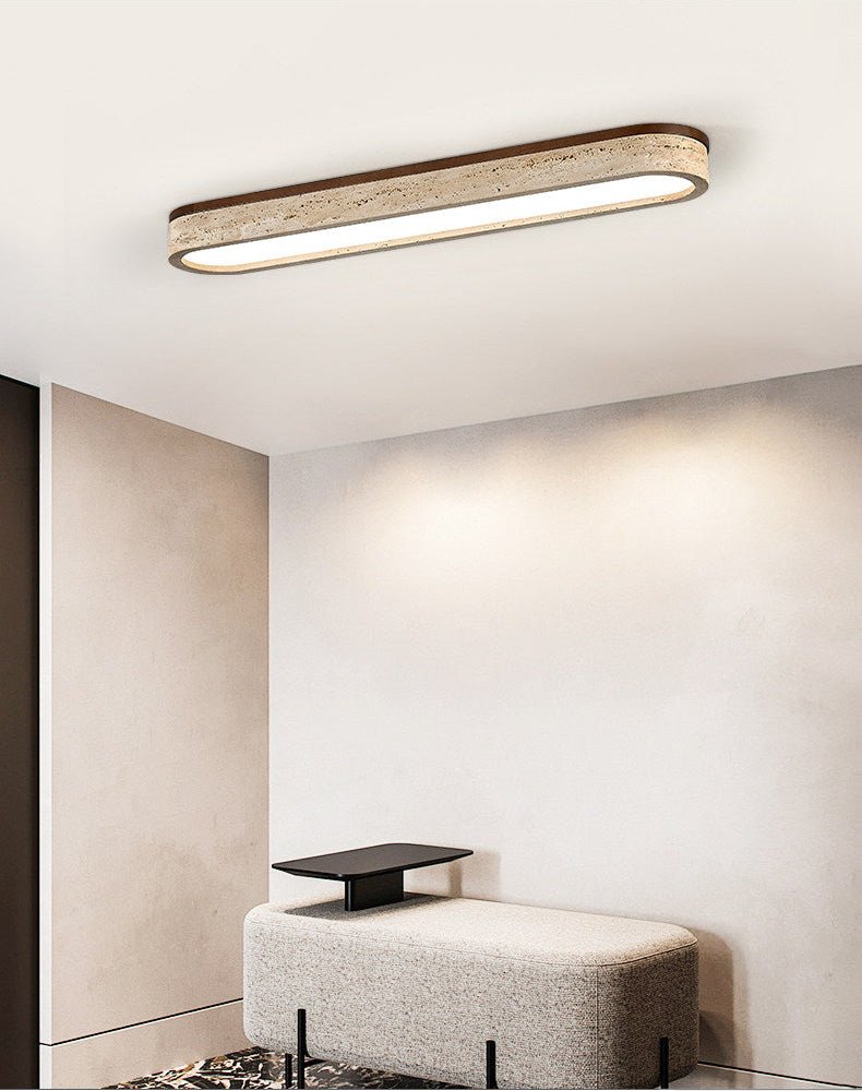 Plafonnier moderne Bence en Travertin jaune