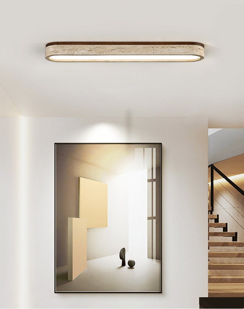 Plafonnier moderne Bence en Travertin jaune