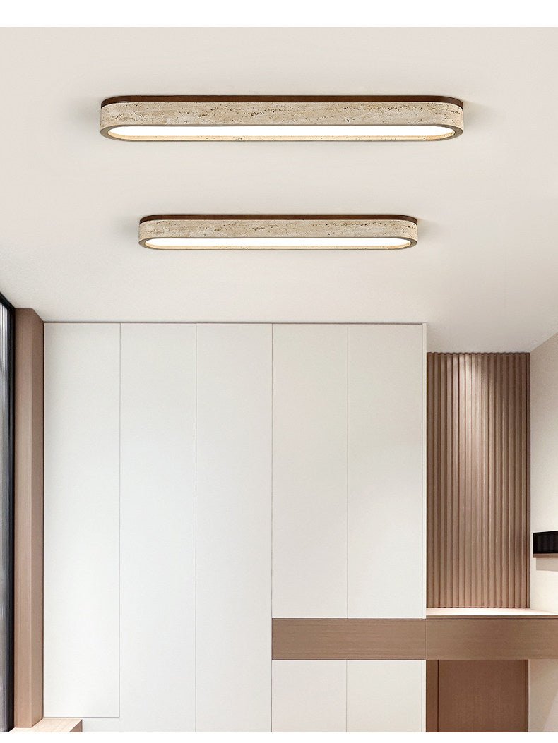 Plafonnier moderne Bence en Travertin jaune