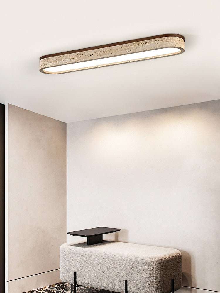 Plafonnier moderne Bence en Travertin jaune
