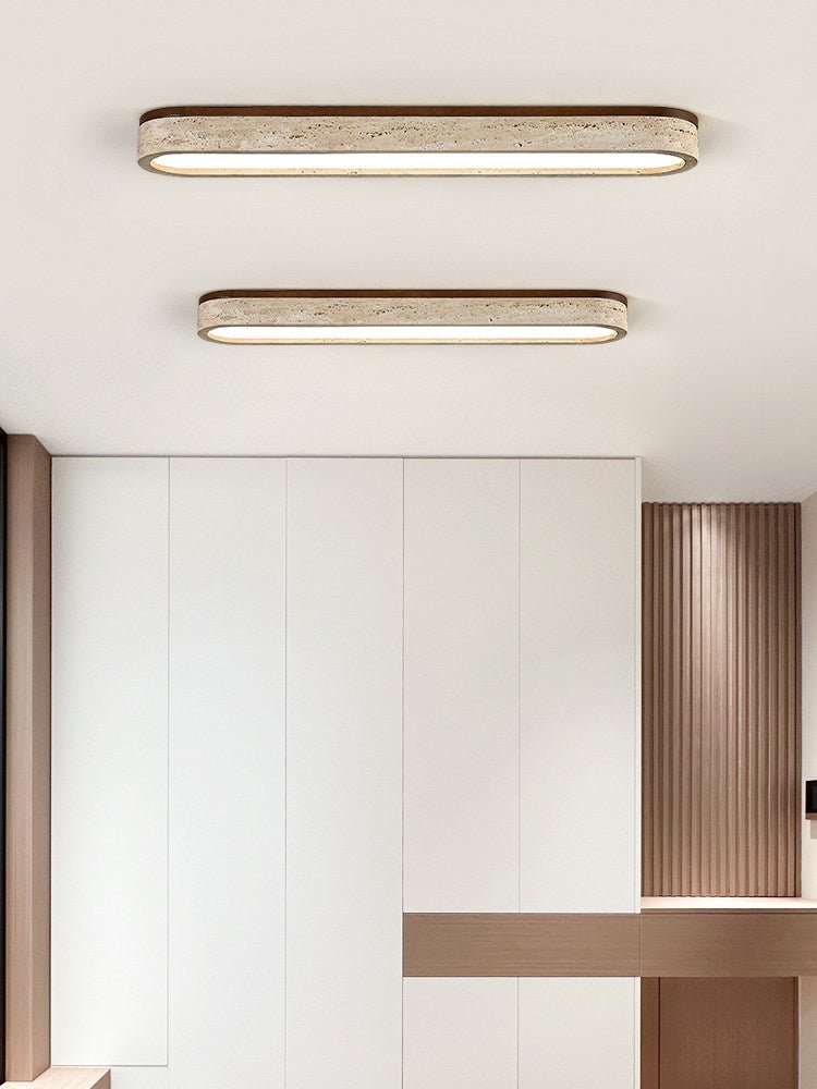 Plafonnier moderne Bence en Travertin jaune
