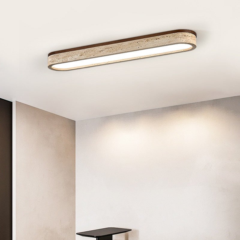 Plafonnier moderne Bence en Travertin jaune
