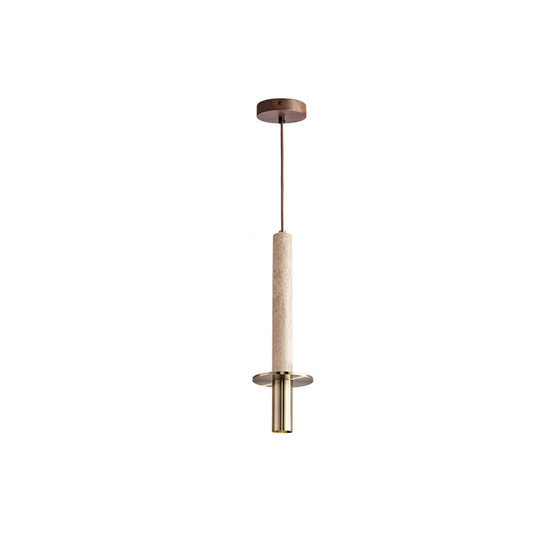 Sumner Modern Pendant Light in Yellow Travertine