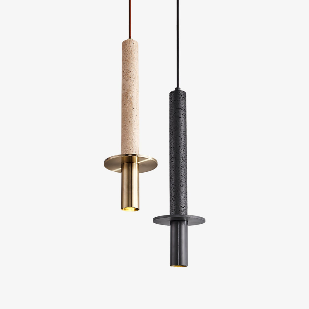 Suspension moderne Sumner en Noir travertin