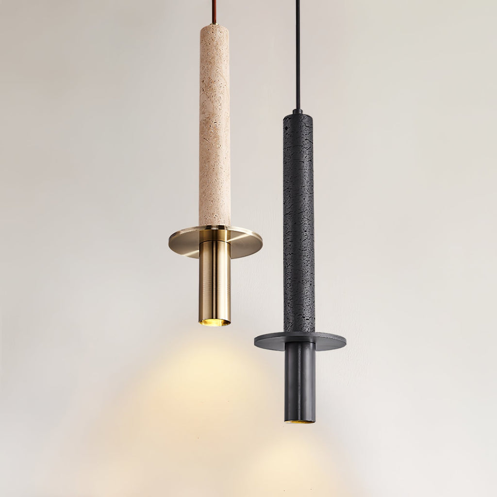 Suspension moderne Sumner en Travertin jaune