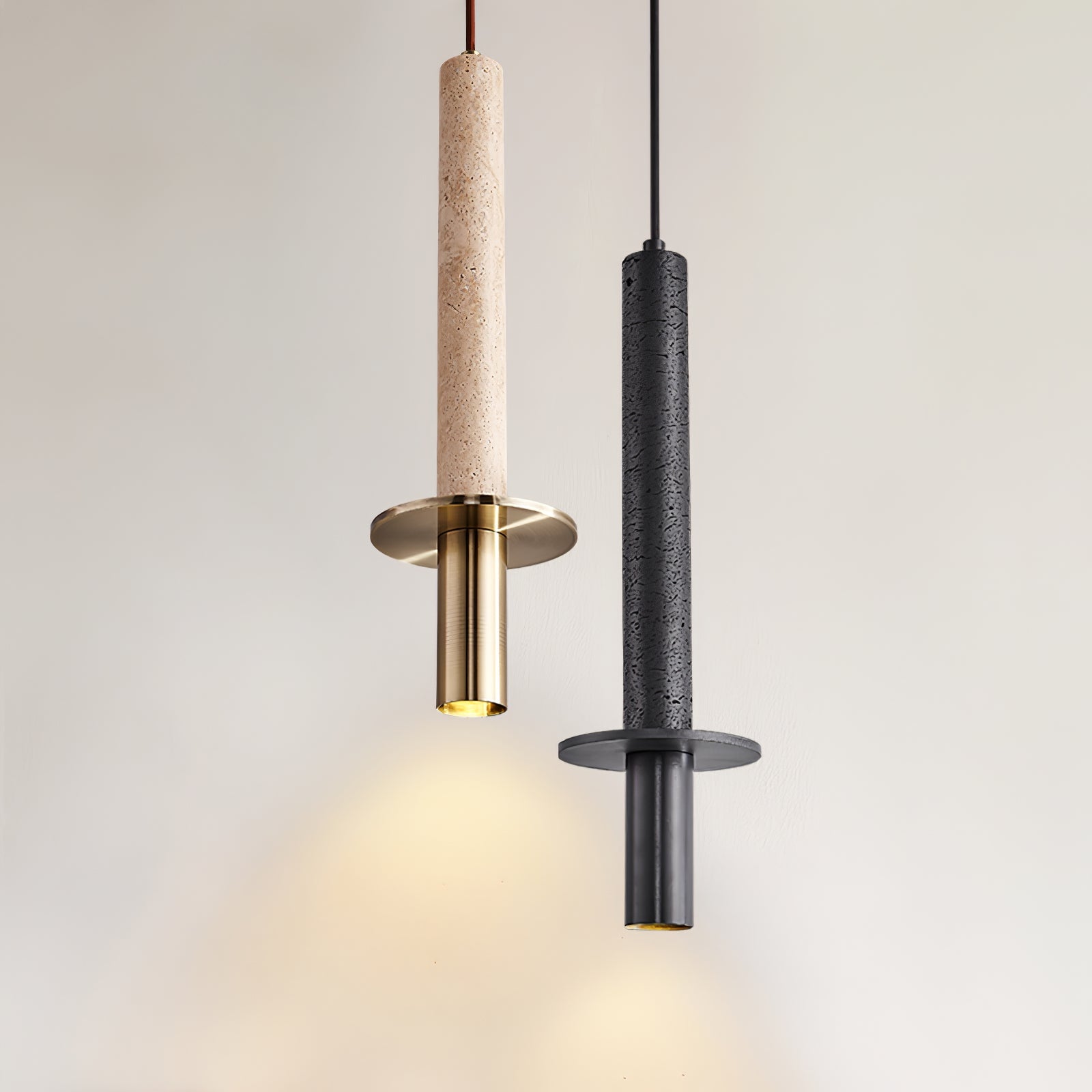 Suspension moderne Sumner en Travertin jaune