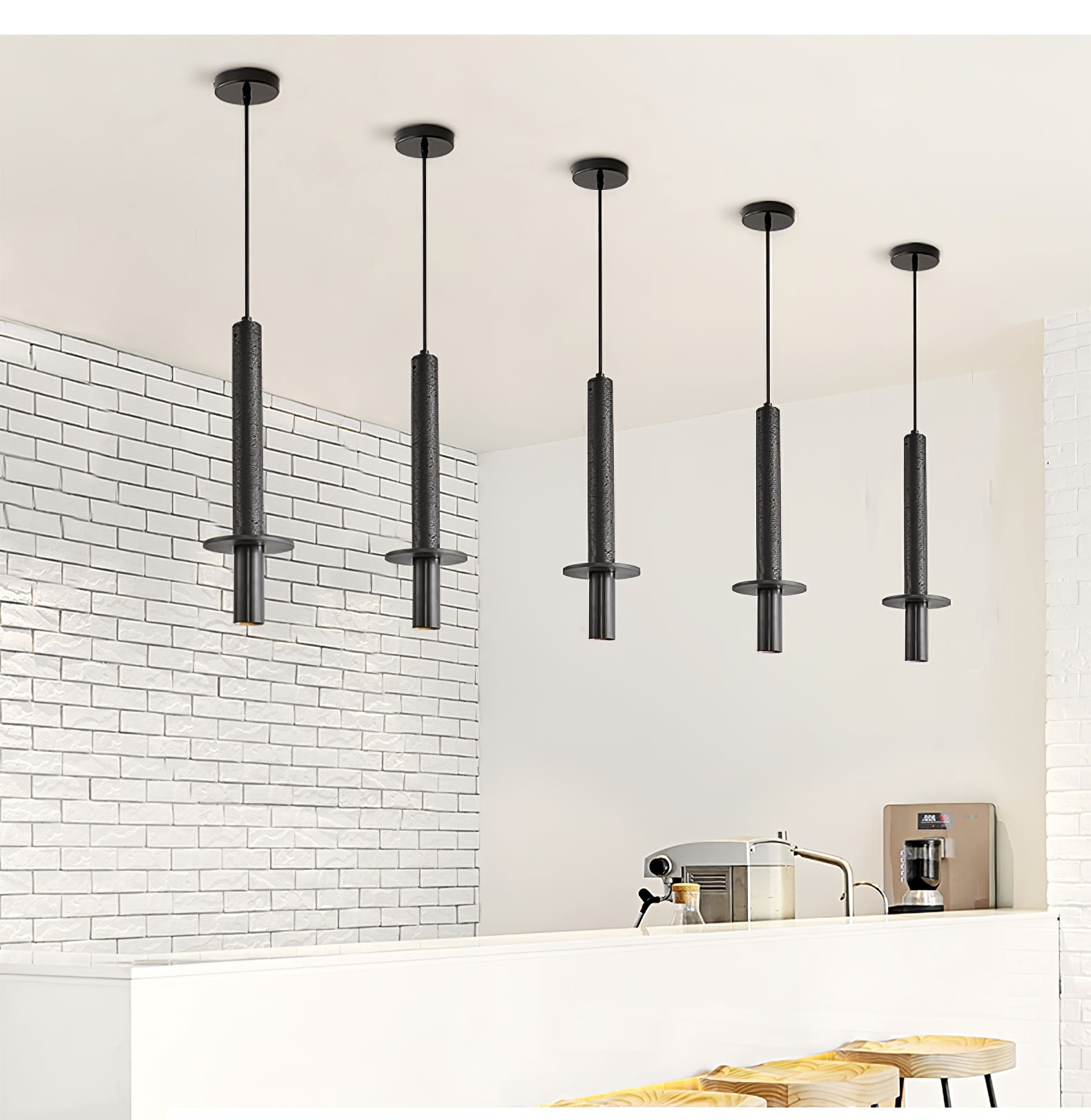 Suspension moderne Sumner en Noir travertin
