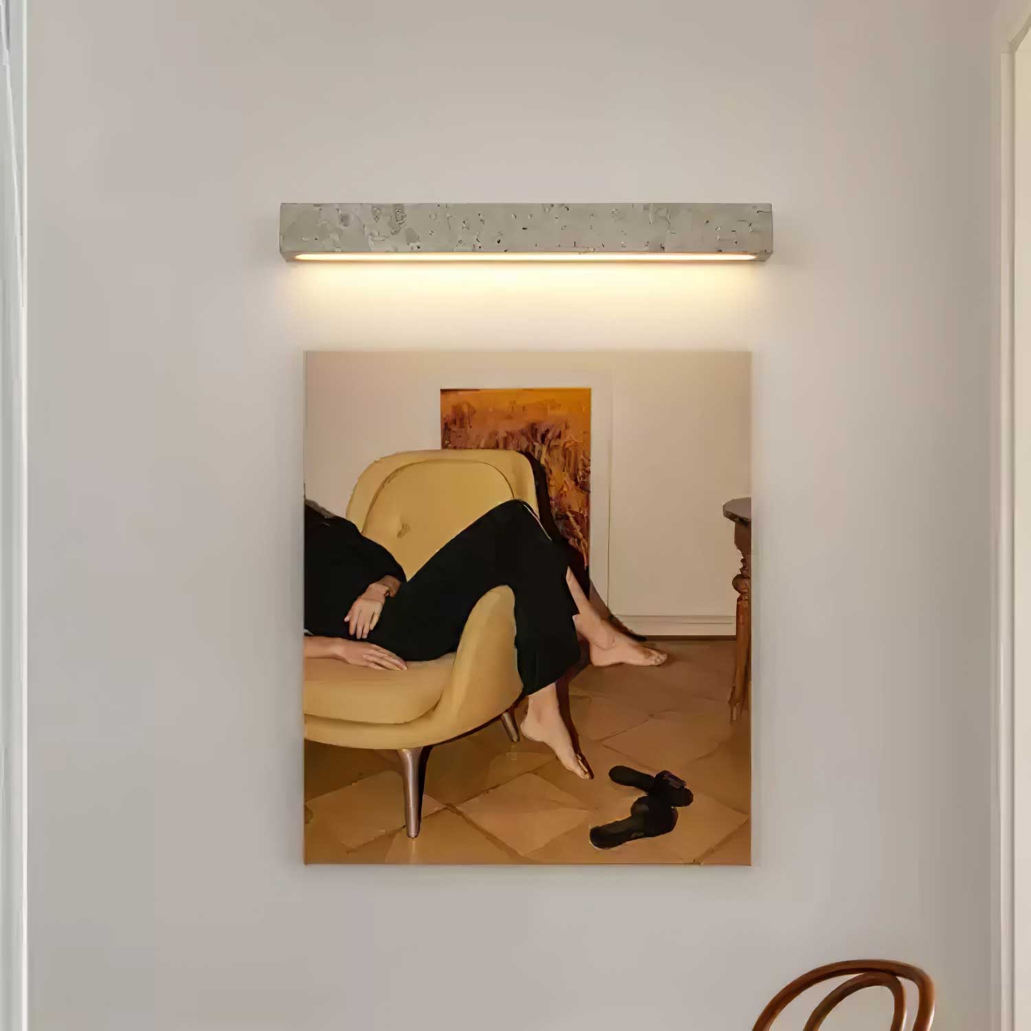 Applique murale moderne Toby en Travertin jaune