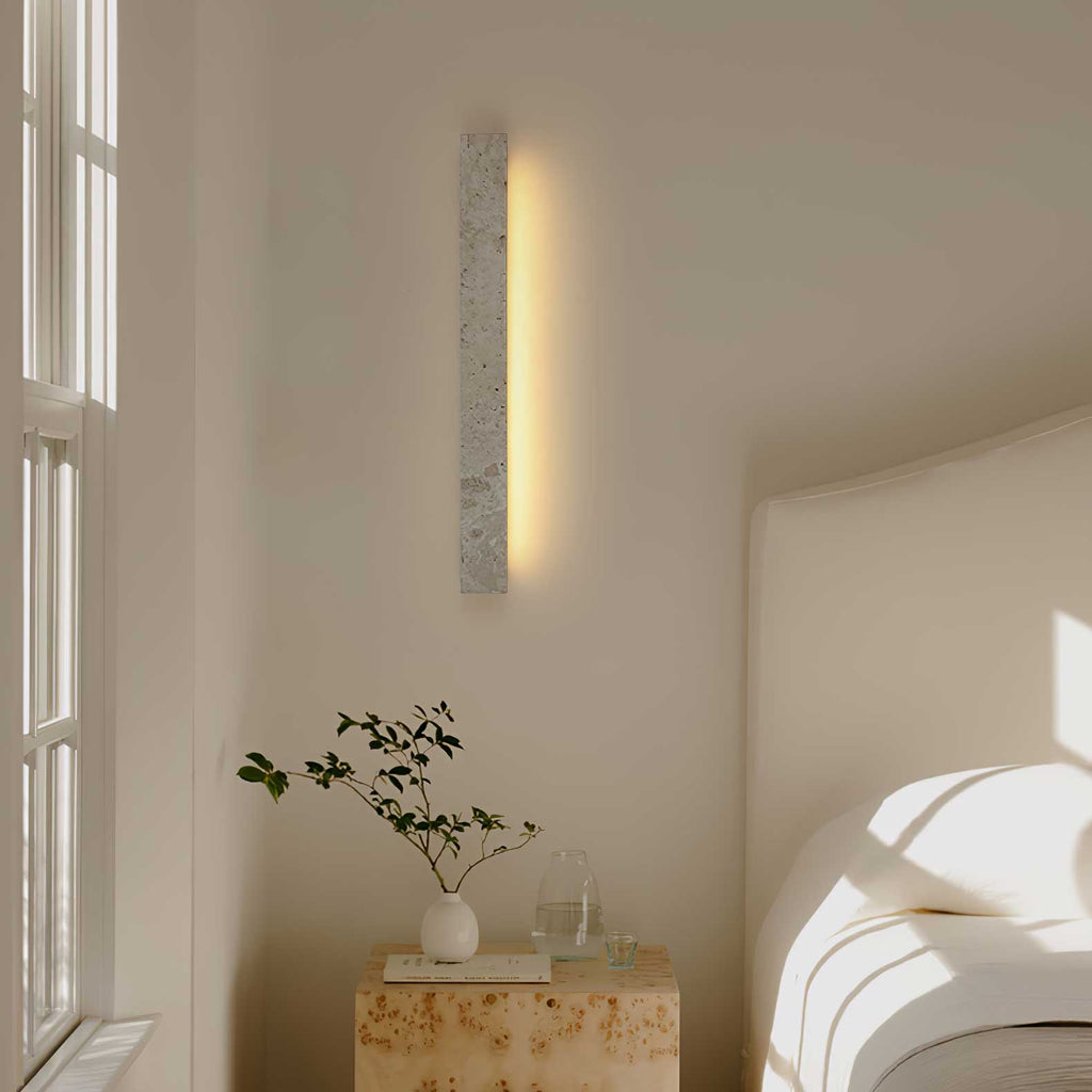 Applique murale moderne Toby en Travertin jaune