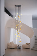 Lustre moderne Brynar en Doré et Naturel albâtre