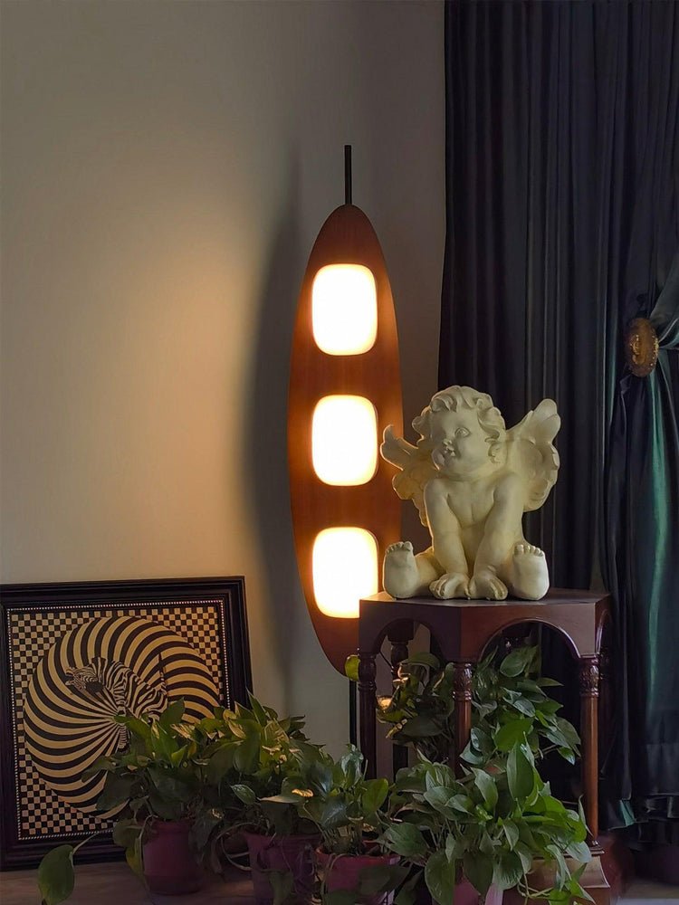 Lampadaire moderne Cato en Marbre Teck