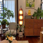 Lampadaire moderne Cato en Marbre Teck