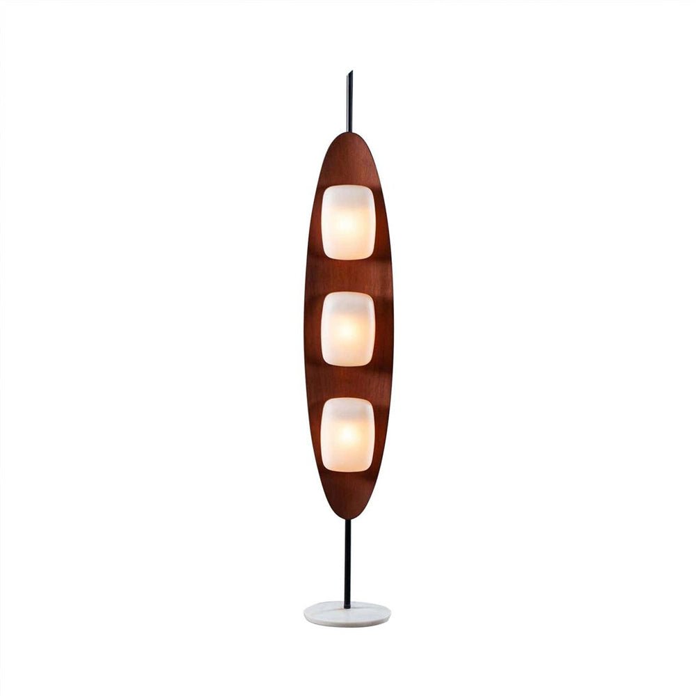 Lampadaire moderne Cato en Marbre Teck