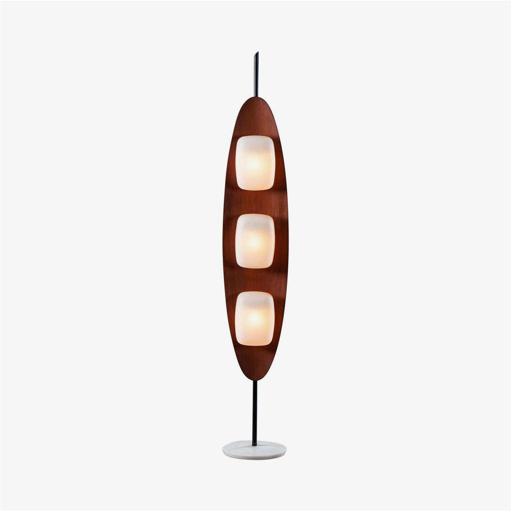 Lampadaire moderne Cato en Marbre Teck