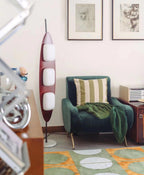 Lampadaire moderne Cato en Marbre Teck