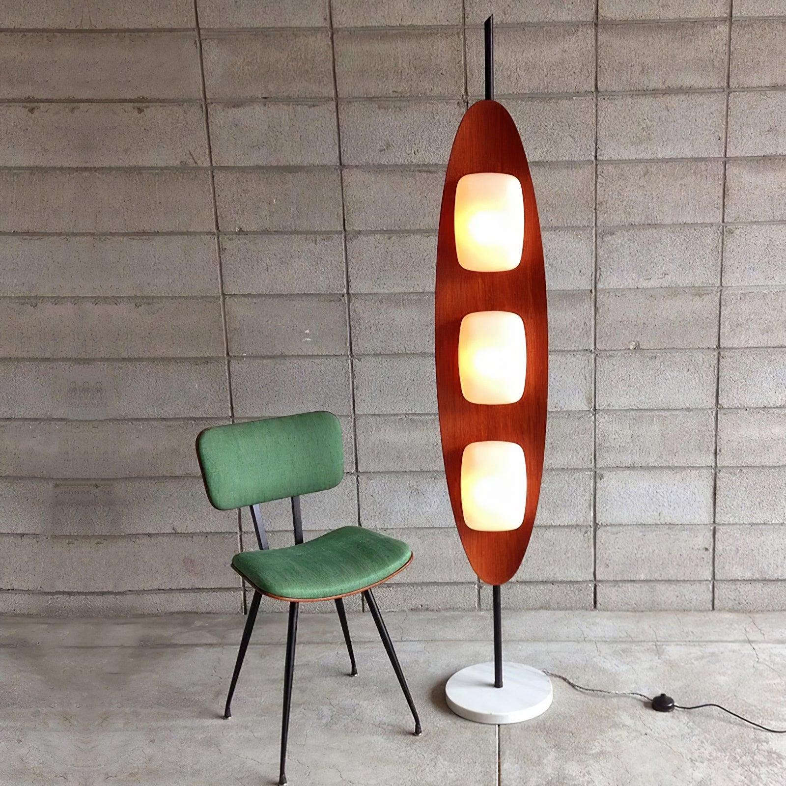 Lampadaire moderne Cato en Marbre Teck