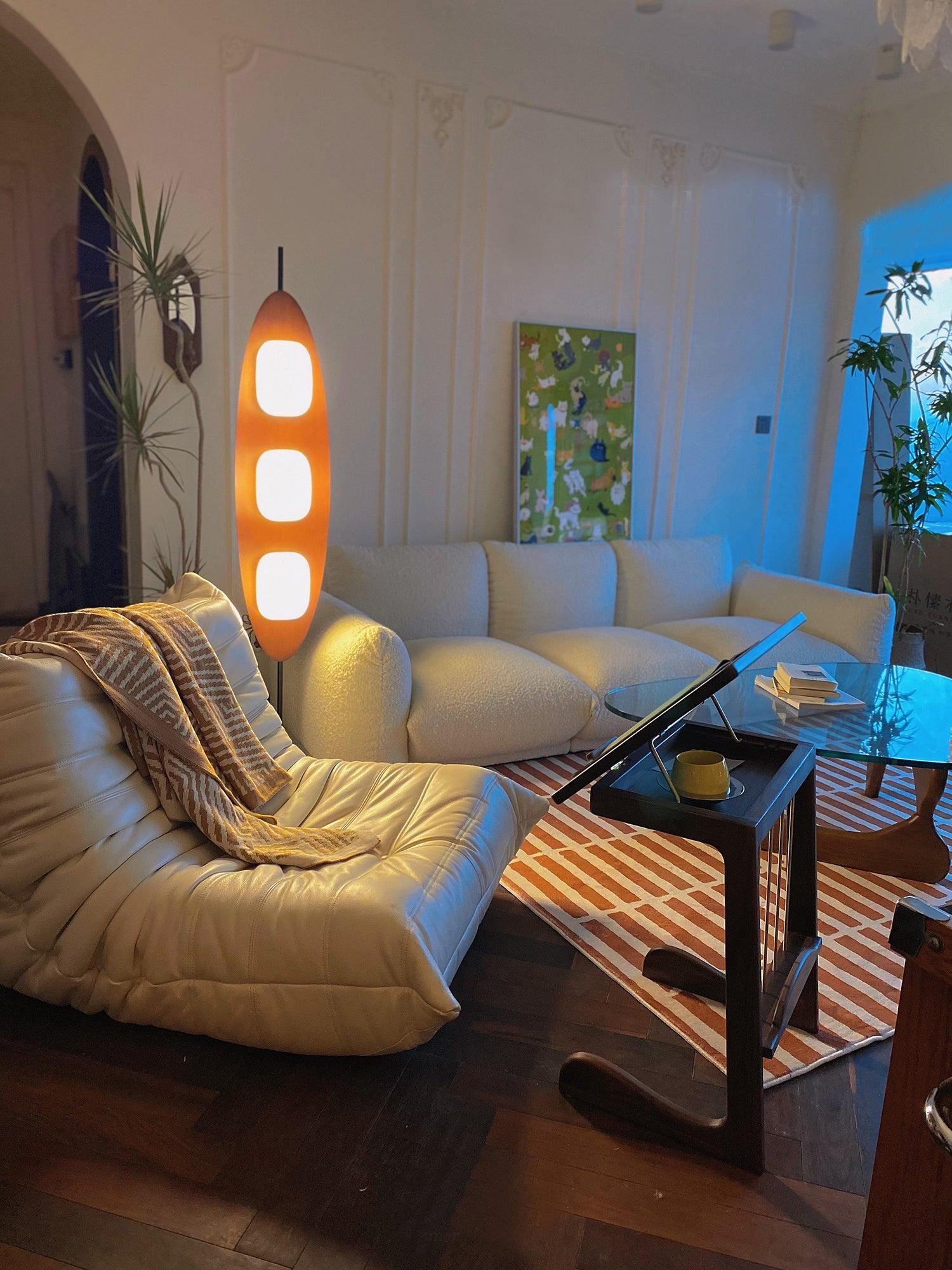 Lampadaire moderne Cato en Marbre Teck