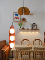 Lampadaire moderne Cato en Marbre Teck