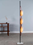 Lampadaire moderne Cato en Marbre Teck