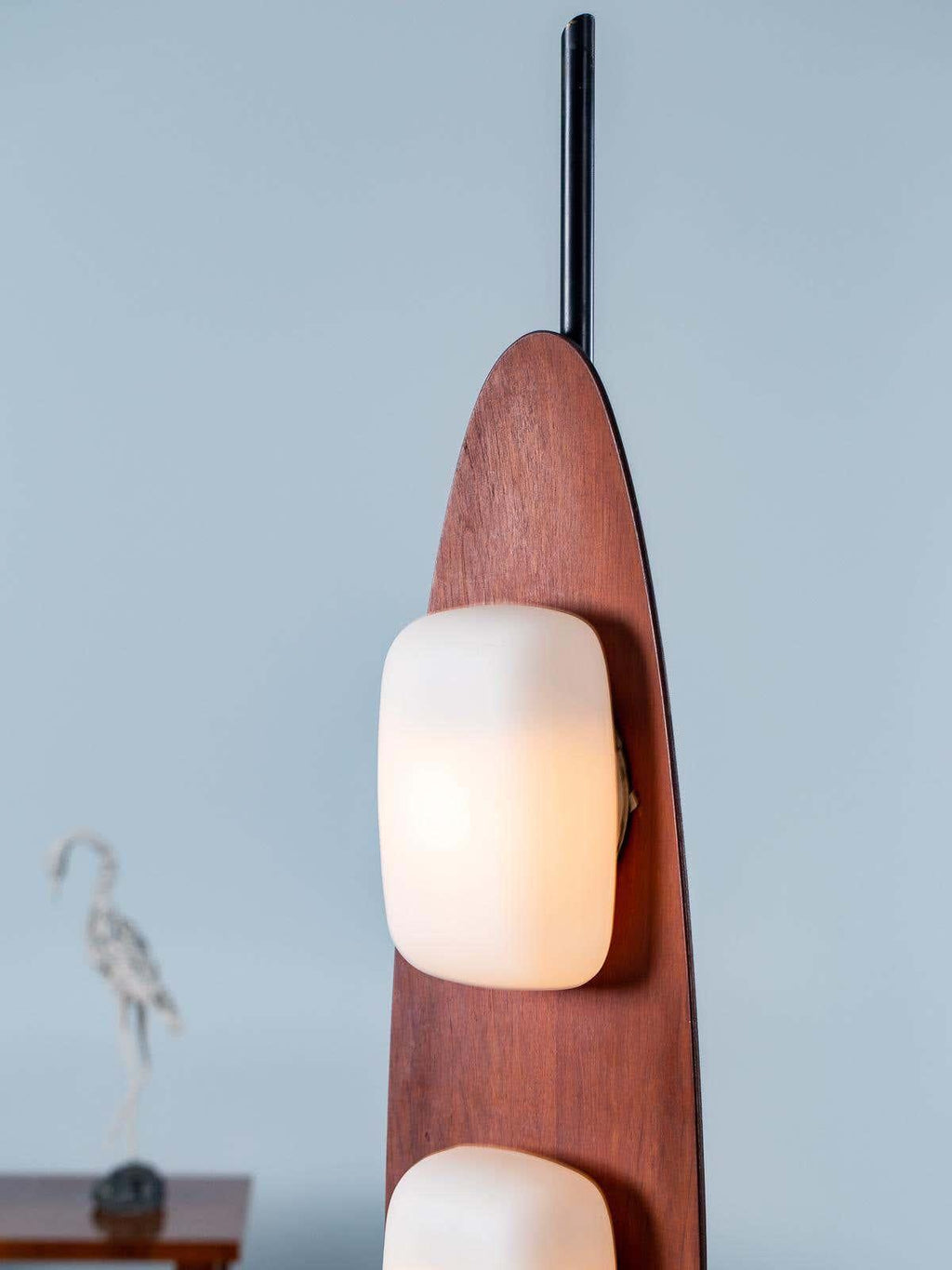 Lampadaire moderne Cato en Marbre Teck