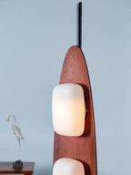 Lampadaire moderne Cato en Marbre Teck