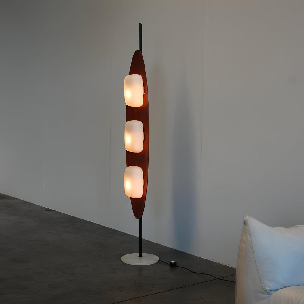 Lampadaire moderne Cato en Marbre Teck