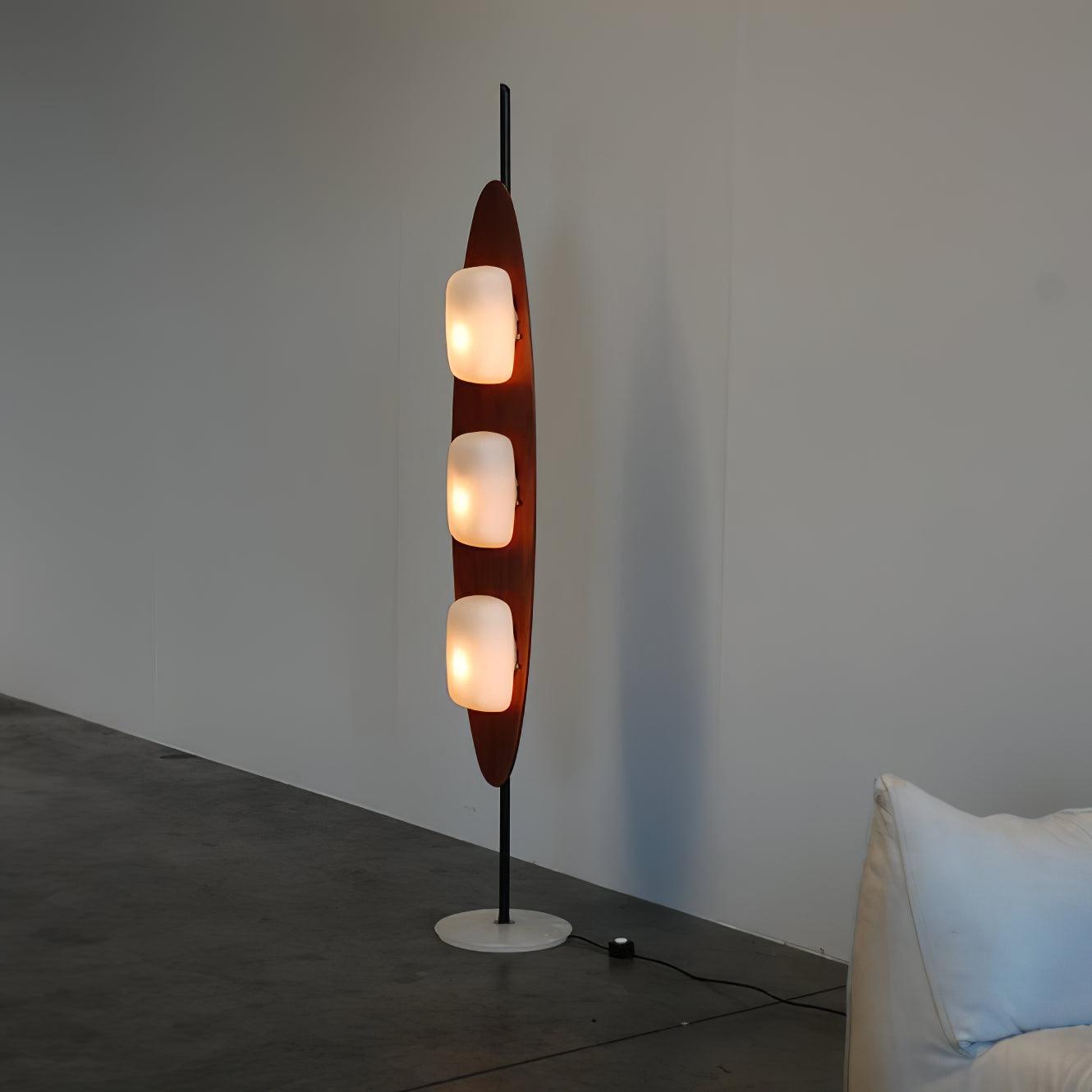 Lampadaire moderne Cato en Marbre Teck