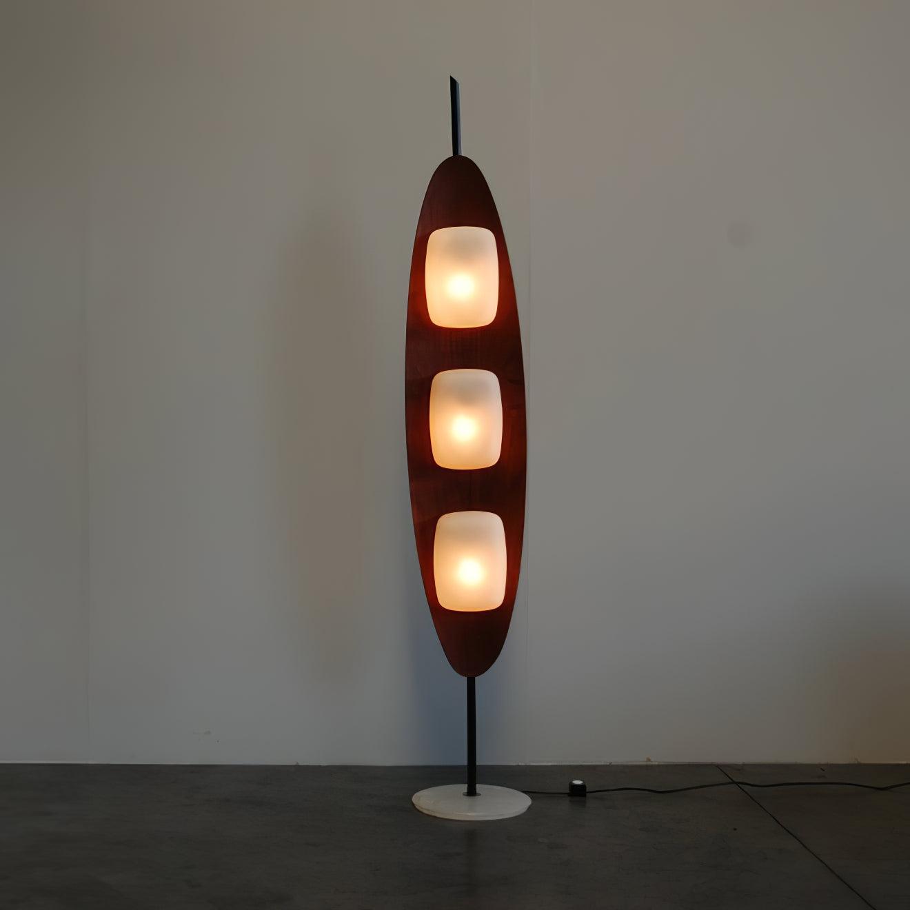 Lampadaire moderne Cato en Marbre Teck