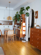 Lampadaire moderne Cato en Marbre Teck