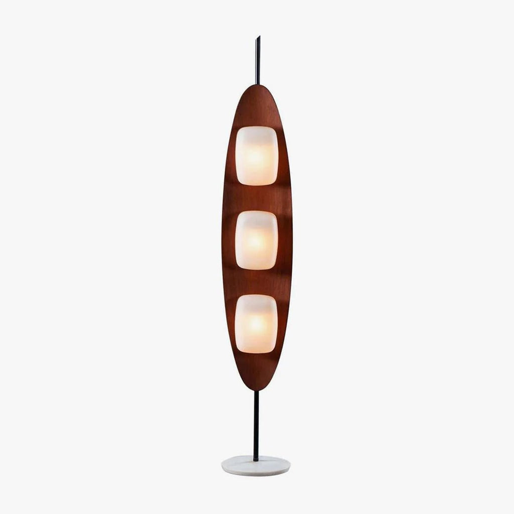 Lampadaire moderne Cato en Marbre Teck