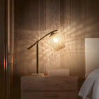 Lampe à poser vintage Leidolf en Bambou